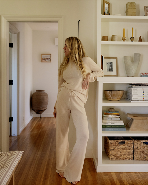 Linen Knit Set in Oatmeal